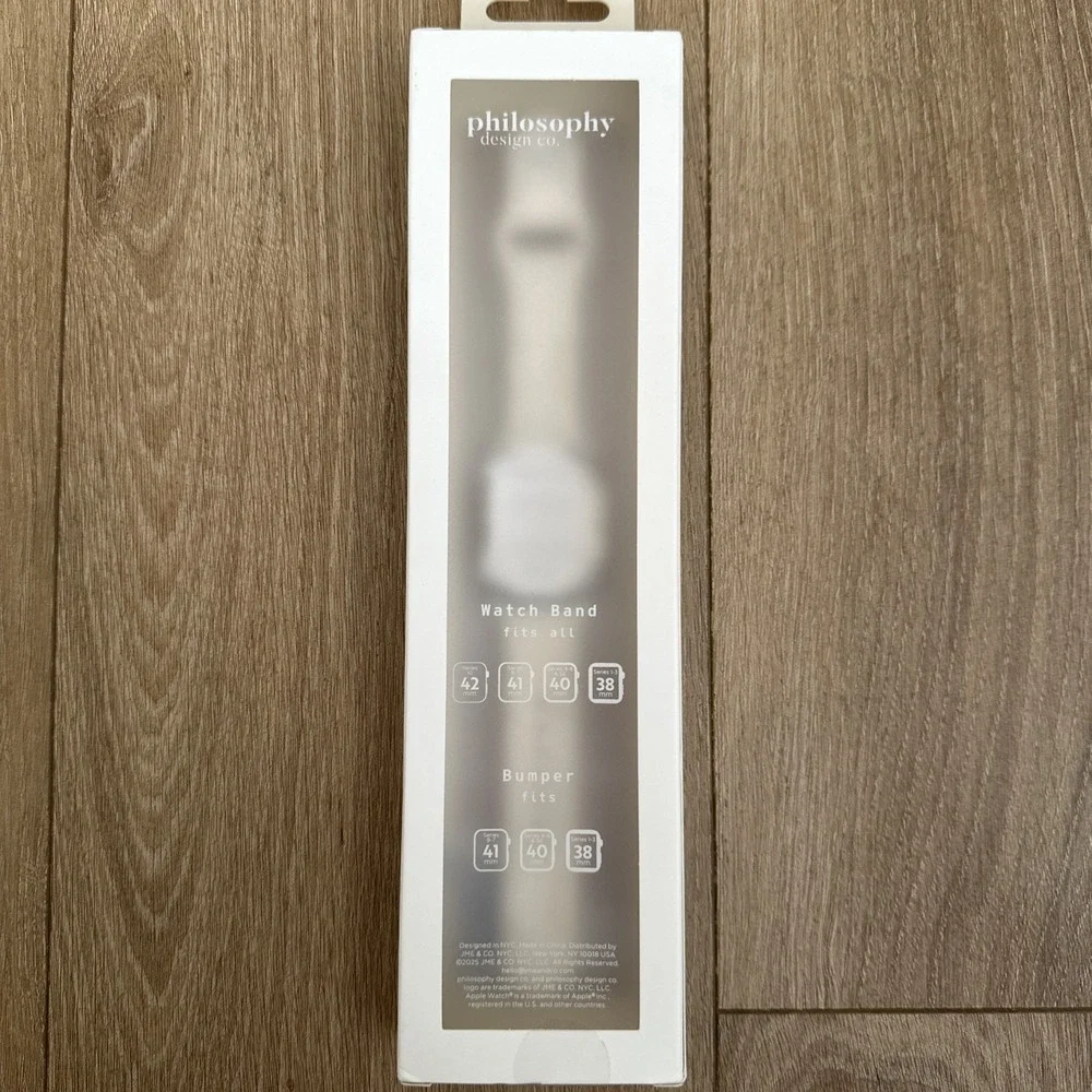 FLNT Silicone Watch band & Clear Bumper iPhone 42/41/40/38mm Apple Off White NEW